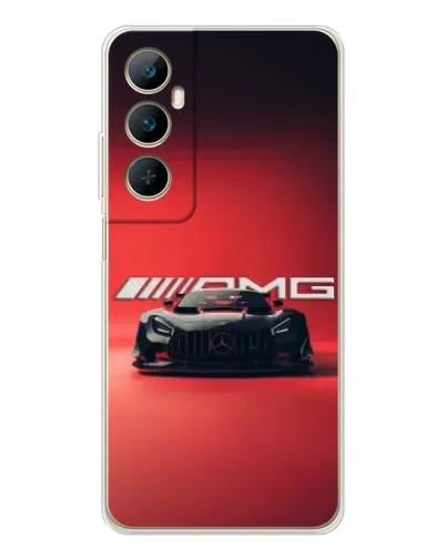 Чехол для Realme C76 с картинкой «Mercedes AMG — красная линия» Чехол для Realme C76 с картинкой «Mercedes AMG — красная линия»