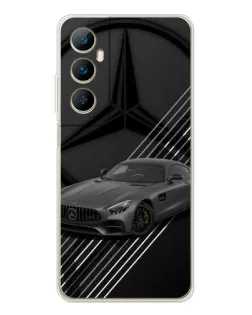 Чехол для Realme C76 с картинкой «Mercedes AMG — графика»