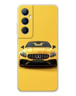 Чехол для Realme C76 с картинкой «Желтый Mercedes GT»