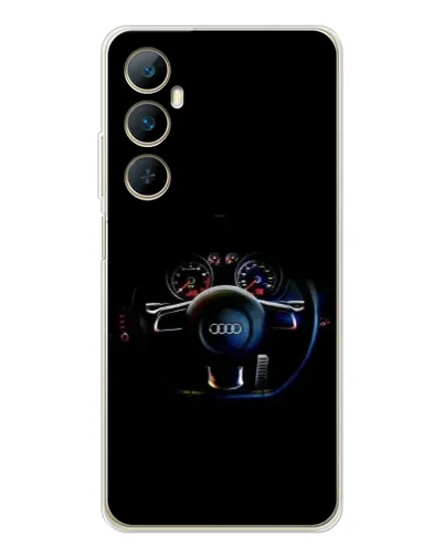 Чехол для Realme C76 с картинкой «Салон Audi — руль»