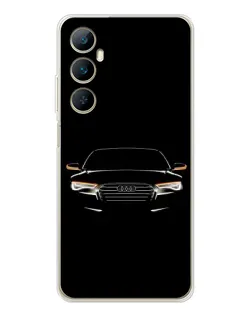 Чехол для Realme C76 с картинкой «Audi — ночной контур»