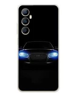 Чехол для Realme C76 с картинкой «Audi в неоне»