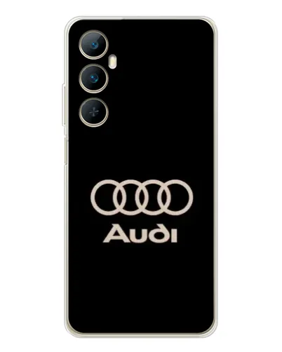 Чехол для Realme C76 с картинкой «Audi — золотой логотип»
