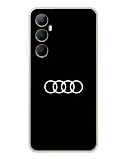Чехол для Realme C76 с картинкой «Audi White Logo»