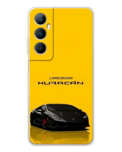 Чехол для Realme C76 с картинкой «Lamborghini Huracan черный»