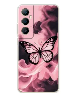 Чехол для Realme C76 с картинкой «Бабочка в дыму»
