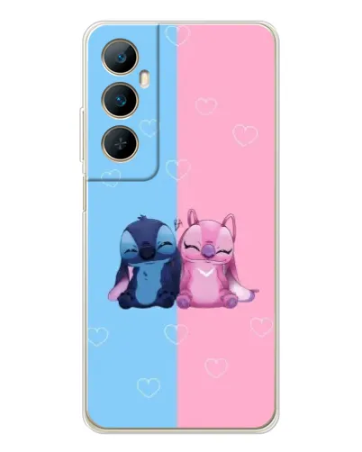 Чохол для Realme C76 з картинкою «Stitch та Angel Love»