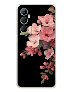Чехол для Realme C76 с картинкой «Розовая ветка сакуры»