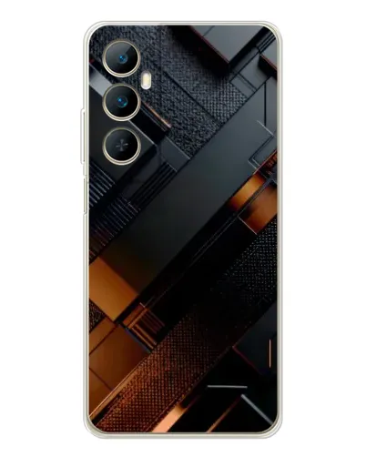 Чехол для Realme C76 с картинкой «Черные геометрические блоки» Чехол для Realme C76 с картинкой «Черные геометрические блоки»