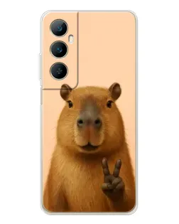 Чехол для Realme C76 с картинкой «Капибара виктория» Чехол для Realme C76 с картинкой «Капибара виктория»