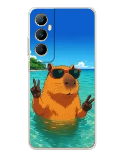 Чехол для Realme C76 с картинкой «Морская капибара» Чехол для Realme C76 с картинкой «Морская капибара»