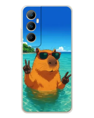 Чехол для Realme C76 с картинкой «Морская капибара» Чехол для Realme C76 с картинкой «Морская капибара»