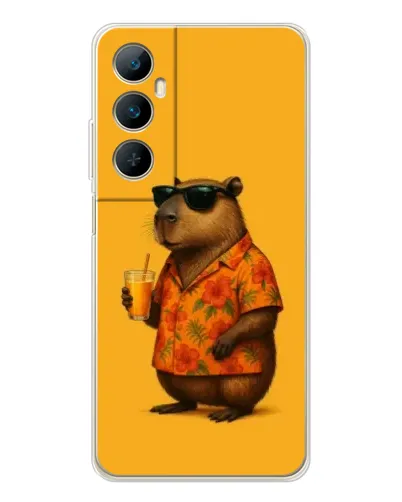Чехол для Realme C76 с картинкой «Капибара на отдыхе» Чехол для Realme C76 с картинкой «Капибара на отдыхе»