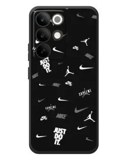 Чехол для Realme C85 Pro с картинкой «Nike Black Pattern»