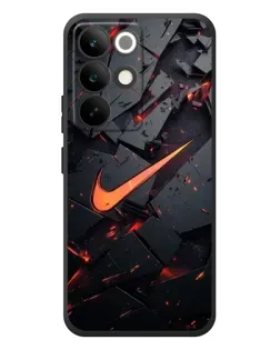 Чехол для Realme C85 Pro с картинкой «Nike — эффект разломов»
