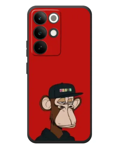 Чехол для Realme C85 Pro с картинкой «Bored Ape — красный фон» Чехол для Realme C85 Pro с картинкой «Bored Ape — красный фон»