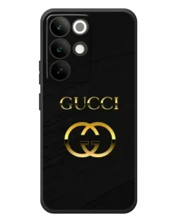 Чехол для Realme C85 Pro с картинкой «Золотой логотип Gucci»