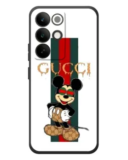 Чехол для Realme C85 Pro с картинкой «Микки Маус Gucci — полосы»