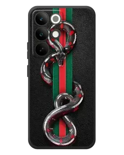 Чехол для Realme C85 Pro с картинкой «Gucci — змея на полосе» Чехол для Realme C85 Pro с картинкой «Gucci — змея на полосе»