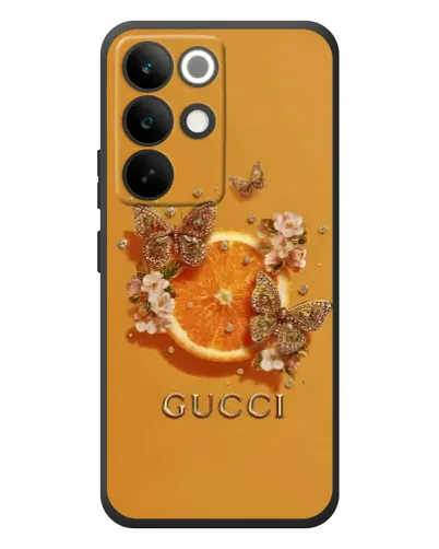 Чехол для Realme C85 Pro с картинкой «Gucci — золотые бабочки» Чехол для Realme C85 Pro с картинкой «Gucci — золотые бабочки»