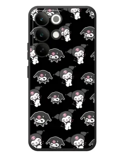 Чехол для Realme C85 Pro с картинкой «Черный паттерн Kuromi»