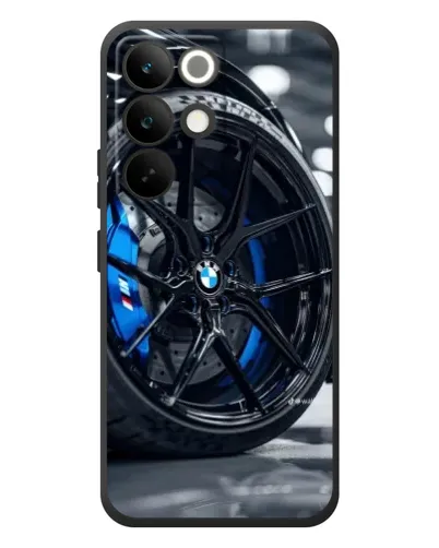 Чехол для Realme C85 Pro с картинкой «Колесо BMW вблизи»