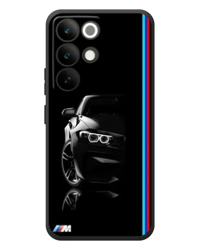 Чехол для Realme C85 Pro с картинкой «Силуэт BMW в темноте»
