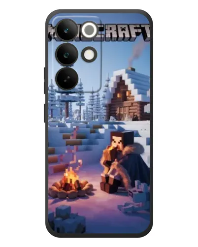 Чехол для Realme C85 Pro с картинкой «Зимний Minecraft»