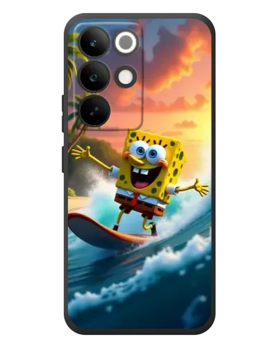 Чехол для Realme C85 Pro с картинкой «Губка Боб серфингист»