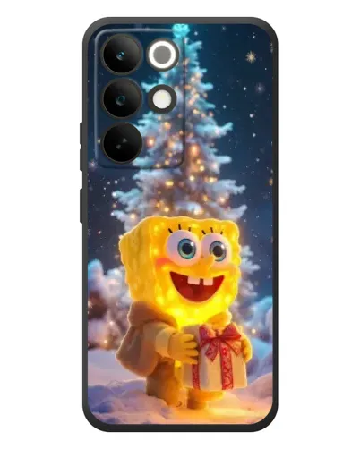 Чехол для Realme C85 Pro с картинкой «Рождественский Спанч Боб»