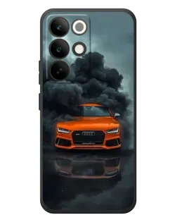 Чехол для Realme C85 Pro с картинкой «Audi в облаках дыма»