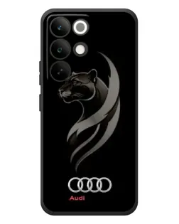 Чехол для Realme C85 Pro с картинкой «Графика — пантера и Audi»