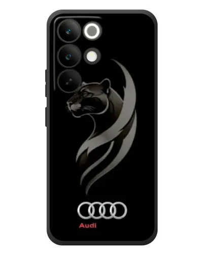 Чехол для Realme C85 Pro с картинкой «Графика — пантера и Audi»