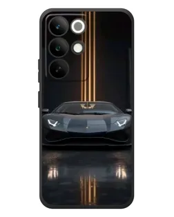 Чехол для Realme C85 Pro с картинкой «Lamborghini золотые линии»