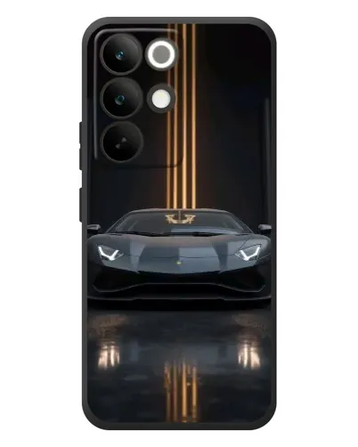 Чехол для Realme C85 Pro с картинкой «Lamborghini золотые линии» Чехол для Realme C85 Pro с картинкой «Lamborghini золотые линии»