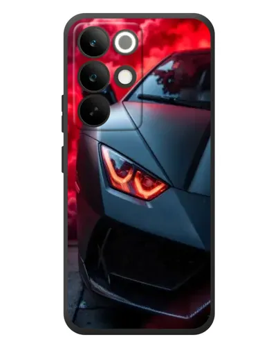 Чехол для Realme C85 Pro с картинкой «Lamborghini красное сияние» Чехол для Realme C85 Pro с картинкой «Lamborghini красное сияние»