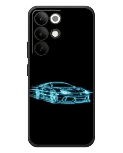 Чехол для Realme C85 Pro с картинкой «Неоновый контур Lamborghini»