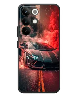 Чехол для Realme C85 Pro с картинкой «Lamborghini красный дым»