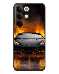 Чехол для Realme C85 Pro с картинкой «Lamborghini в огне»