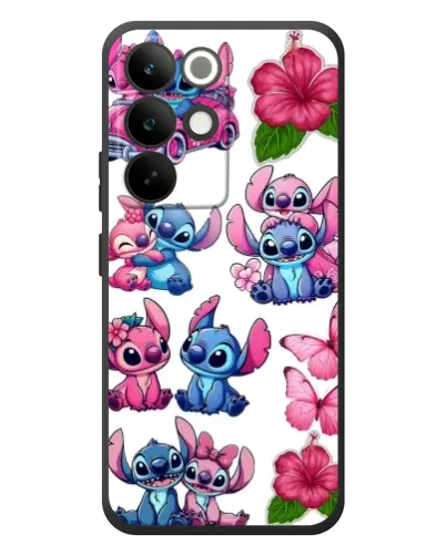 Чехол для Realme C85 Pro с картинкой «Стикеры Stitch и Angel»