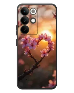 Чехол для Realme C85 Pro с картинкой «Розовый цвет сердце на фоне заката» Чехол для Realme C85 Pro с картинкой «Розовый цвет сердце на фоне заката»