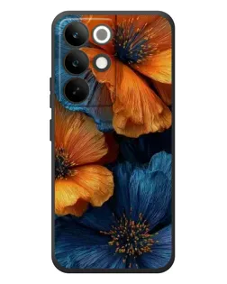 Чехол для Realme C85 Pro с картинкой «Яркая сине-оранжевая флора» Чехол для Realme C85 Pro с картинкой «Яркая сине-оранжевая флора»