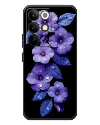 Чехол для Realme C85 Pro с картинкой «Фиолетовые цветы с росою» Чехол для Realme C85 Pro с картинкой «Фиолетовые цветы с росою»