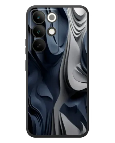 Чехол для Realme C85 Pro с картинкой «Объемные синие складки»