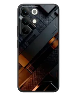 Чехол для Realme C85 Pro с картинкой «Черные геометрические блоки» Чехол для Realme C85 Pro с картинкой «Черные геометрические блоки»