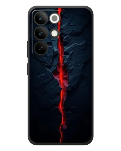 Чехол для Realme C85 Pro с картинкой «Kрасная лавовая трещина»