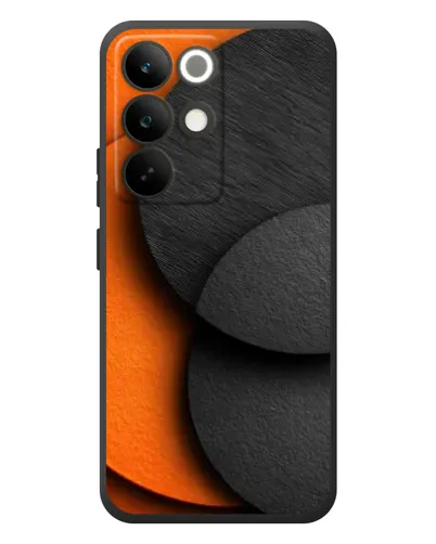 Чехол для Realme C85 Pro с картинкой «Геометрия оранжевых кругов»