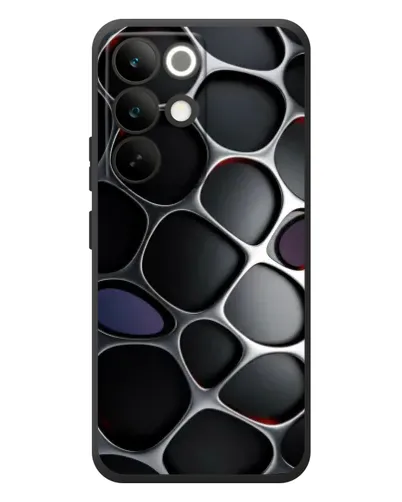 Чехол для Realme C85 Pro с картинкой «Объемная темная решетка»