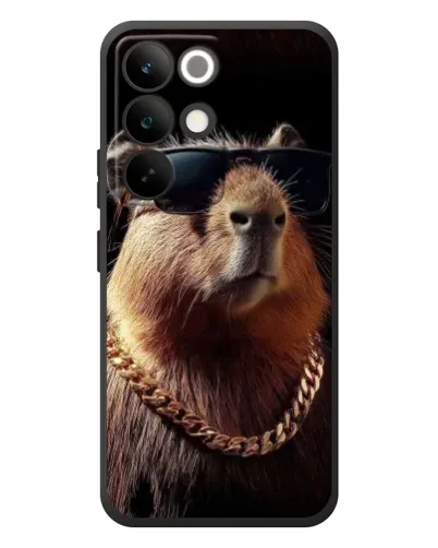 Чехол для Realme C85 Pro с картинкой «Капибара золотая цепь» Чехол для Realme C85 Pro с картинкой «Капибара золотая цепь»