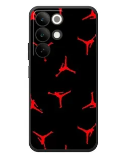 Чехол для Realme C85 с картинкой «Jordan Red Pattern»